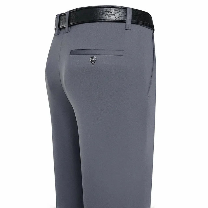 Men's Stretch Suit Pants Black Business Casual Trousers Office Summer Autumn Korean Japanese Navy Grey Spandex Straight Pants