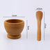 Manual Mashing Medicine Pot Household Grinder Pressing Garlic Mashed Garlic Mashing Pot Jujube Wood Pounding Garlic Stone Mortar