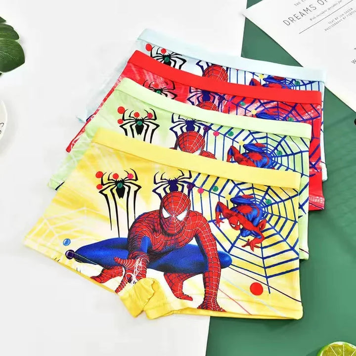 4Pcs/Lot Children Underpant Baby Boy Cartoon Frozen Elsa Spiderman Sofia McQueen Cars Kid Underwear for Girl Boxer Brief Panties