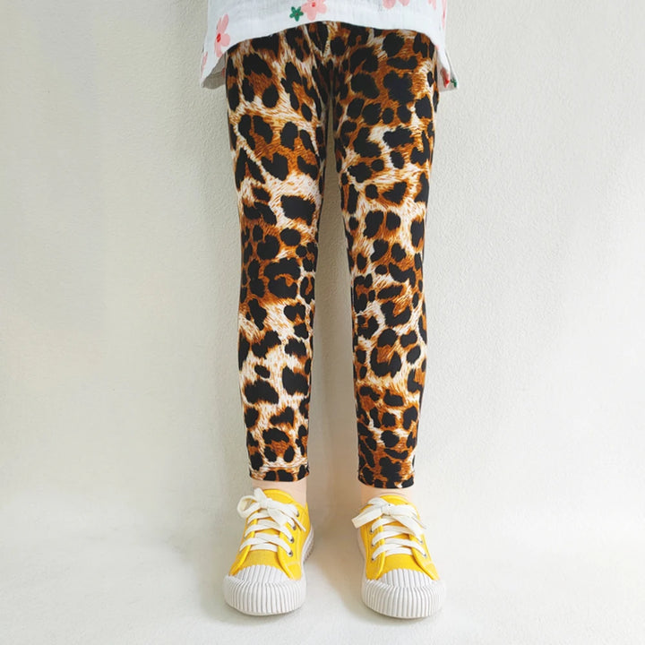 Print Kids Baby Girl Leggings Spring Summer Children Stretch Slim Pants for 2-11 Years