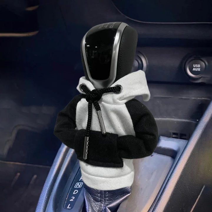 Christmas Car Shift Lever Cover Car Decorations Accessories Car Gearbox Cover Gear Shift Car Hoodie Change Lever Sweatshirt