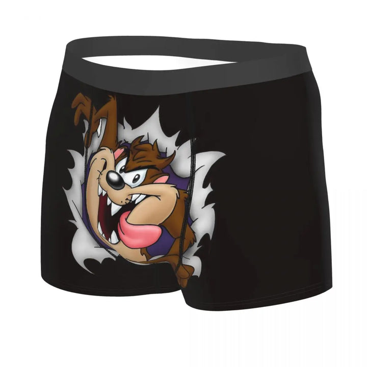 Tasmanian Devil Man's Boxer Briefs Underpants Taz Cartoon Anime Highly Breathable Top Quality Gift Idea