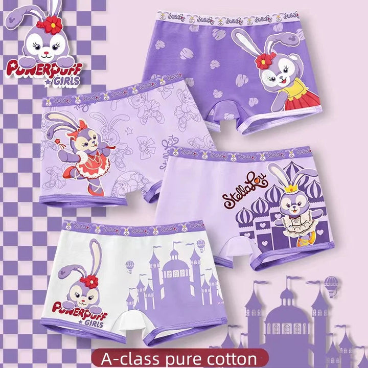 Cartoon Star Delu Children's Pure Cotton Breathable Underwear Boys And Girls Princess Cute Underwear