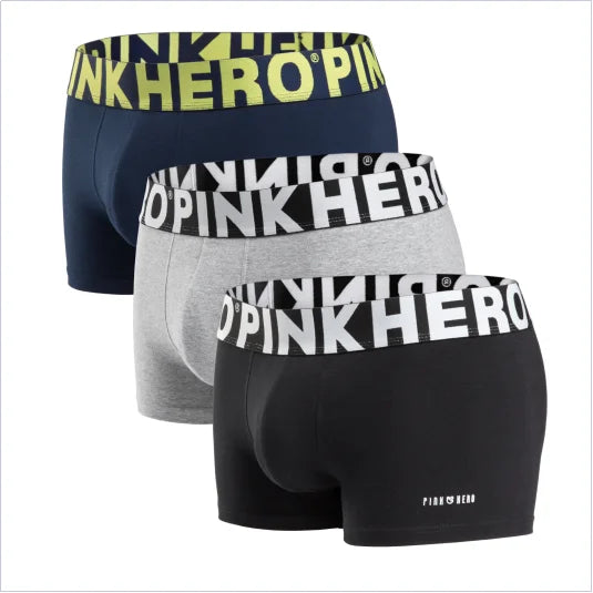 3 Pcs  PINKHERO  Underpants For Men,Including High Quality Comfy And Soft Cotton Underwear Boxer Briefs,Calzoncillos Hombre