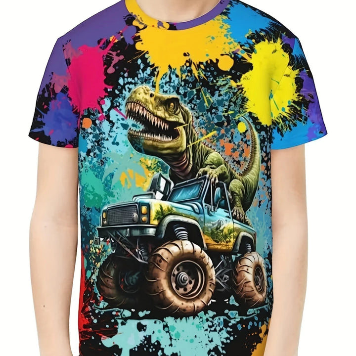 Children's Clothing Boys Tshirt Short Sleeve Child T-Shirt 3D Dinosaur Print Casual Kids Summer Clothes Girls Clothes Tops Tee