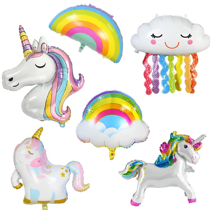 1 Set Unicorn Party Balloons Birthday Baloon Unicorn Decoration Latex Confetti Balloon Birthday Party Decoration Balloons Kids