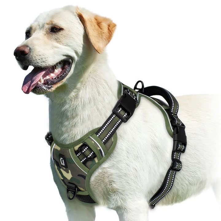 No Pull Dog Harness, Adjustable Soft Padded Pet Vest with Easy Control Handle