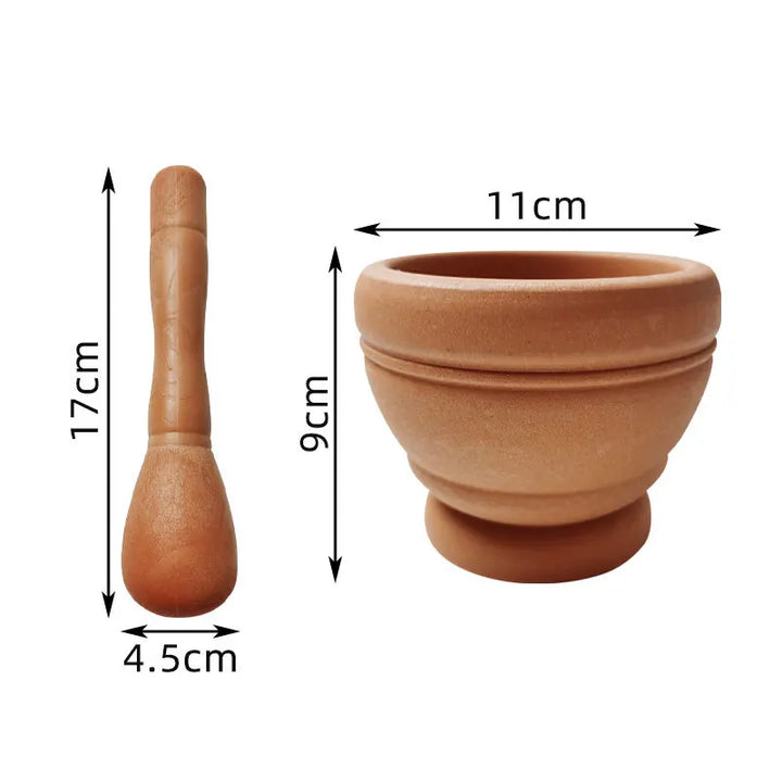 Manual Mashing Medicine Pot Household Grinder Pressing Garlic Mashed Garlic Mashing Pot Jujube Wood Pounding Garlic Stone Mortar