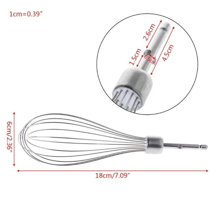 Electric Whisk 12 Wire Stainless Steel Balloon Whisk Manual Whisk Mixer Kitchen Baking Appliance Cream Butter Mixer