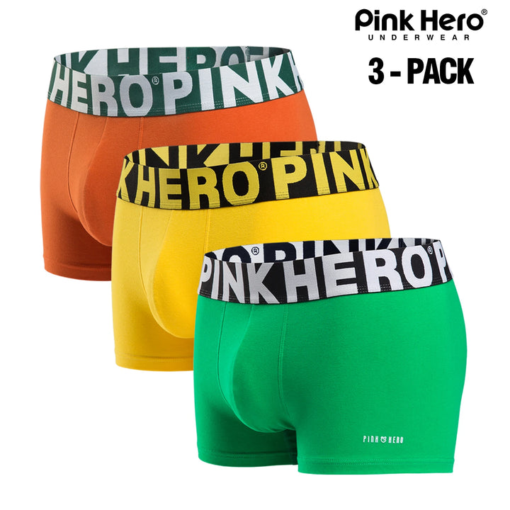 3 Pcs  PINKHERO  Underpants For Men,Including High Quality Comfy And Soft Cotton Underwear Boxer Briefs,Calzoncillos Hombre