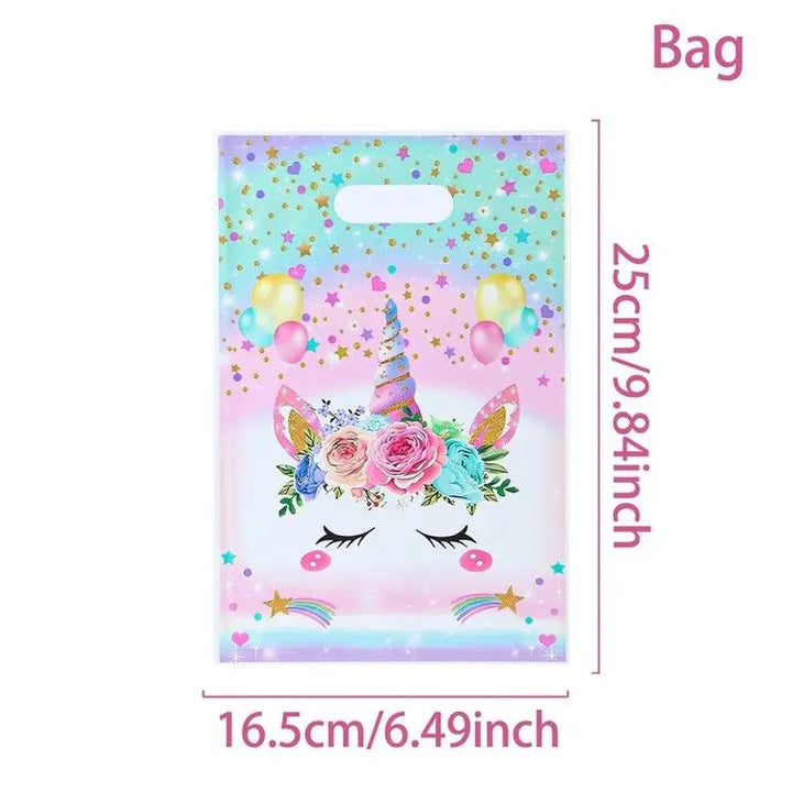 10/25/50pcs Handbag Candy Bags Unicorn Birthday Party Decor Kids Gift Packing Bag 1st Birthday Baby Shower Girl Party Supplies