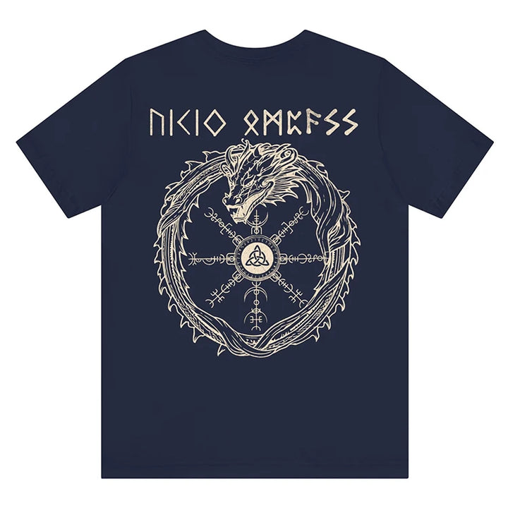 Valhalla Awaits Viking T-shirt Norse Mythology T-shirt Summer Outdoor Casual Men's T-shirt Street Fashion Men's Short Sleeve Top