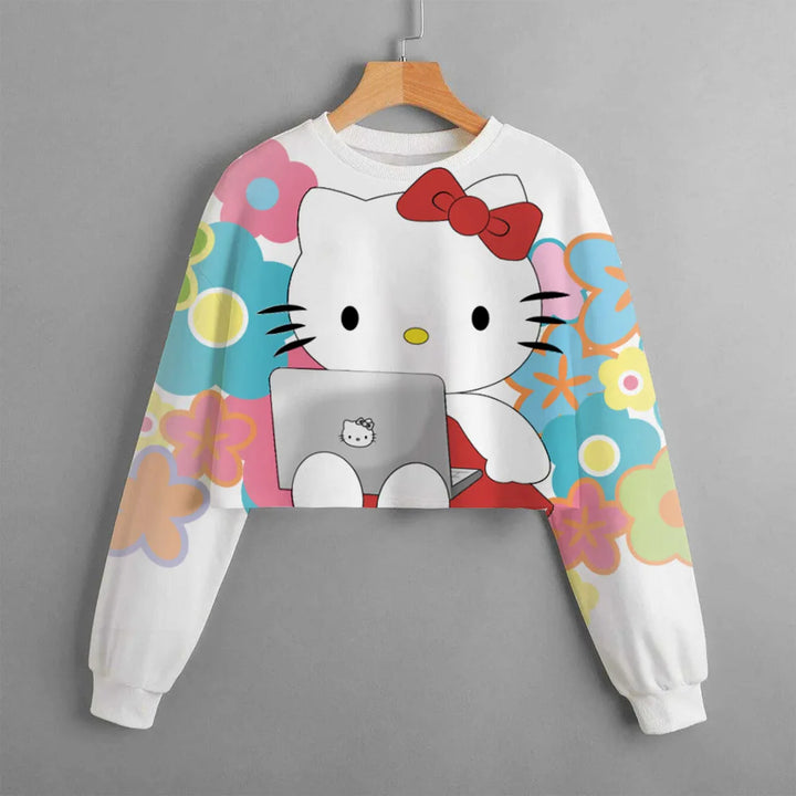 Fashion girl top Kuromi hoodie children's long sleeved sports shirt baby top girl clothes 2-14 year old street wear