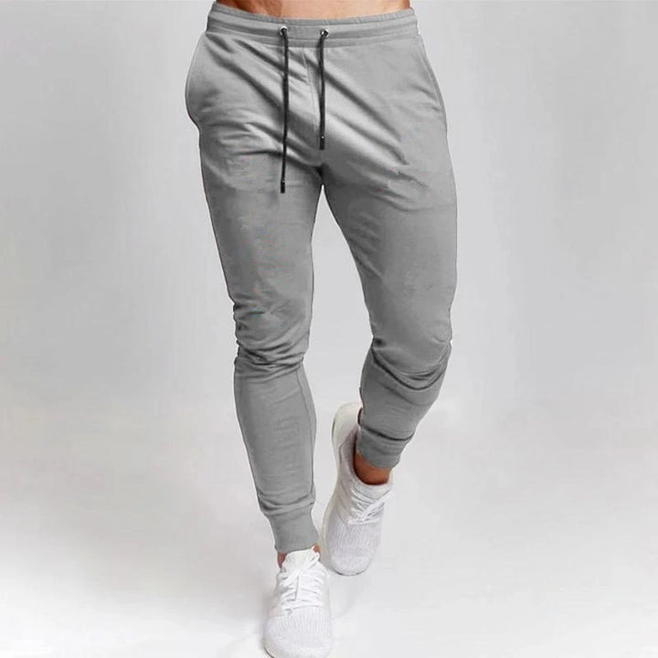 Men's Fitness Trousers Solid Color Mid-Waist Loose Breathable Straight-Leg Casual Pants Thin Quick-Drying Sports Pants