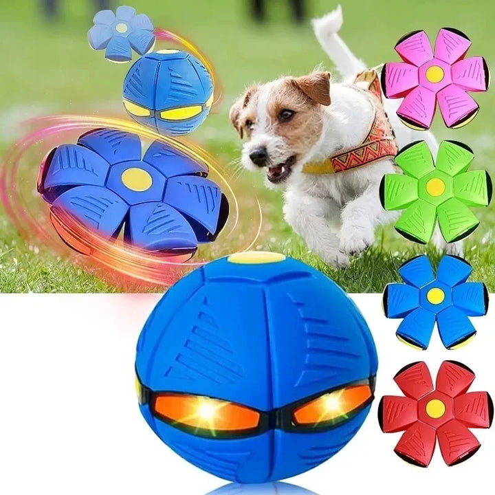 Flying Disc Interactive Flying Saucer Ball Dog Toys Transformable Outdoor Dog Training Toy Pelota Dogs Training Toys Accessoire