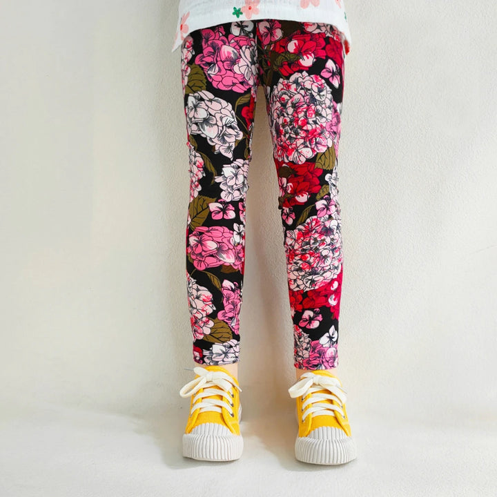 Print Kids Baby Girl Leggings Spring Summer Children Stretch Slim Pants for 2-11 Years