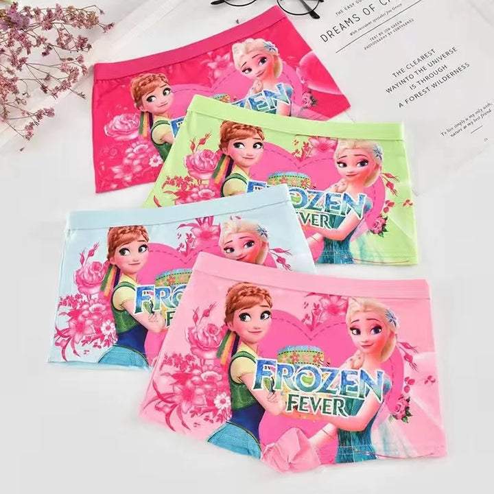 4Pcs/Lot Children Underpant Baby Boy Cartoon Frozen Elsa Spiderman Sofia McQueen Cars Kid Underwear for Girl Boxer Brief Panties