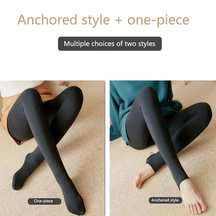 Fleece Lined Tights Women Thermal Pantyhose for Women Winter panty polar Skin Black Effect Stockings Women's Thermal Sock