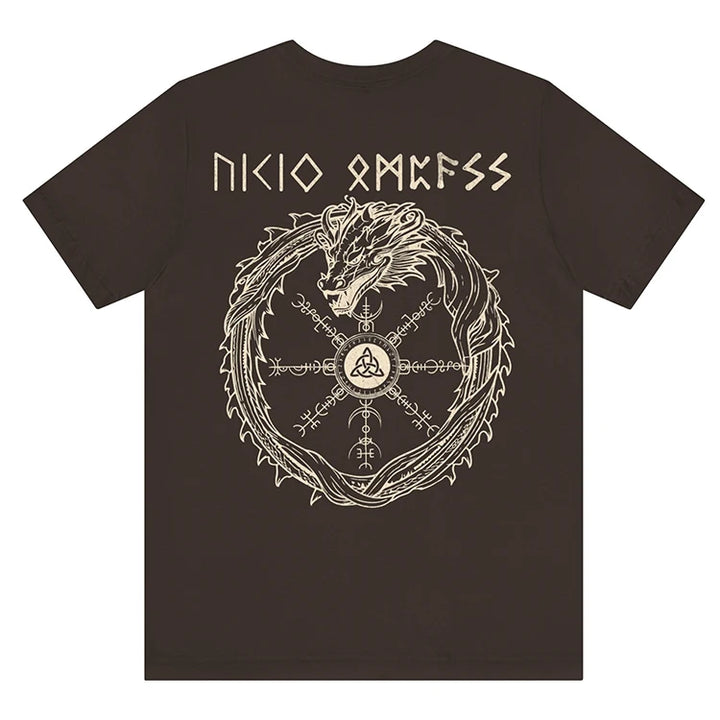 Valhalla Awaits Viking T-shirt Norse Mythology T-shirt Summer Outdoor Casual Men's T-shirt Street Fashion Men's Short Sleeve Top