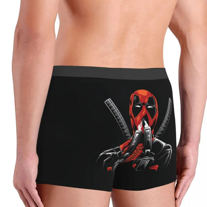 Custom Deadpool Cartoon Superhero Boxer Shorts For Men 3D Printed Anime Cosplay Underwear Panties Briefs Breathable Underpants