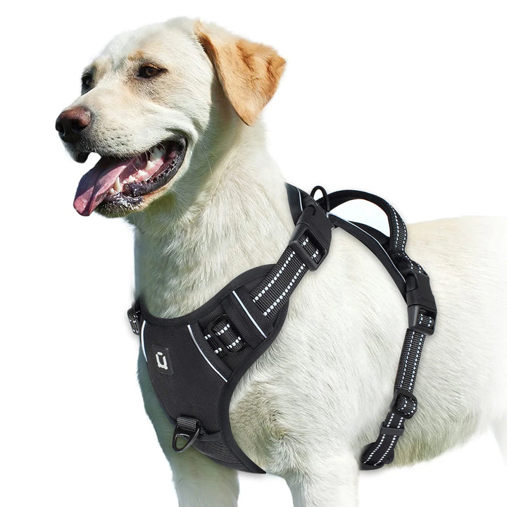 No Pull Dog Harness, Adjustable Soft Padded Pet Vest with Easy Control Handle