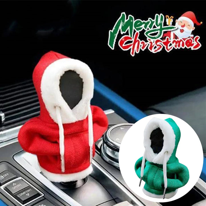 Christmas Car Shift Lever Cover Car Decorations Accessories Car Gearbox Cover Gear Shift Car Hoodie Change Lever Sweatshirt