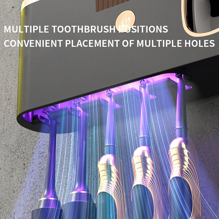 1PC Intelligent Toothbrush Disinfectant, Rechargeable, Dry, Two in One Disinfectant Toothbrush Holder, UV Sterilization