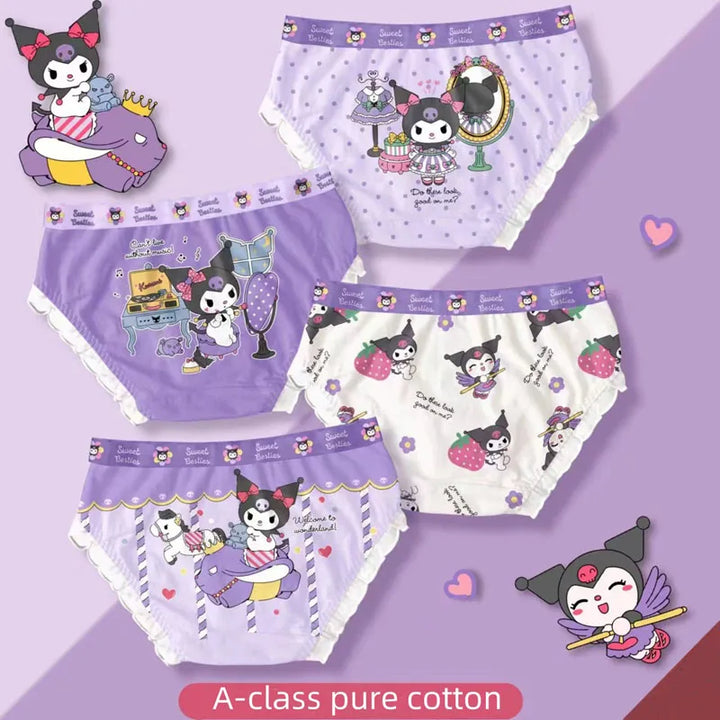 Cartoon Star Delu Children's Pure Cotton Breathable Underwear Boys And Girls Princess Cute Underwear