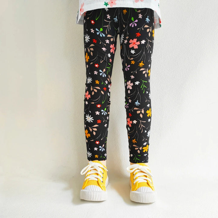 Print Kids Baby Girl Leggings Spring Summer Children Stretch Slim Pants for 2-11 Years