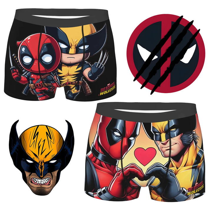 Deadpool & Wolverine Disney Marvel Deadpool & Wolverine Film Underpants Cotton Panties Men's Underwear Ventilate Shorts Boxer