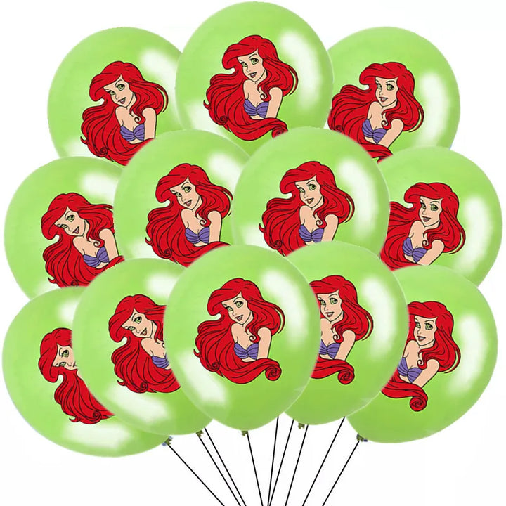 12pcs Disney Princess Snow White 12 Inch Latex Balloons Girl Birthday Party Decorations Toys For Kids Baby Shower Party Supplies