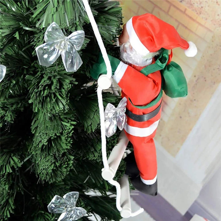 Santa Claus Climbing Ladder Ornaments Xmas Tree Santa Claus Climbing Ladder Rope Hanging Pendant 2024 Merry Christmas Decoration