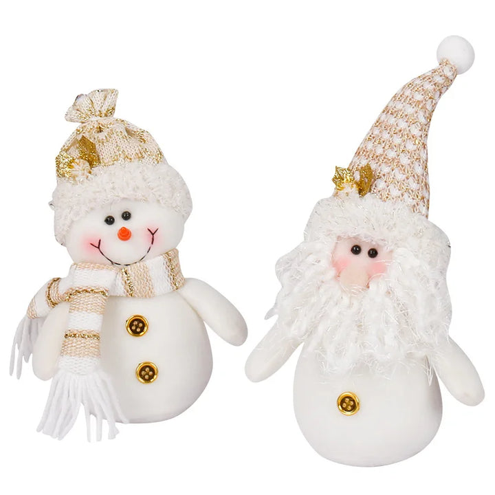 Navidad Natal Gift Snowman Doll Cloth Ornament Merry Christmas Decoration For Home 2024Xmas Pendent New Year 2025