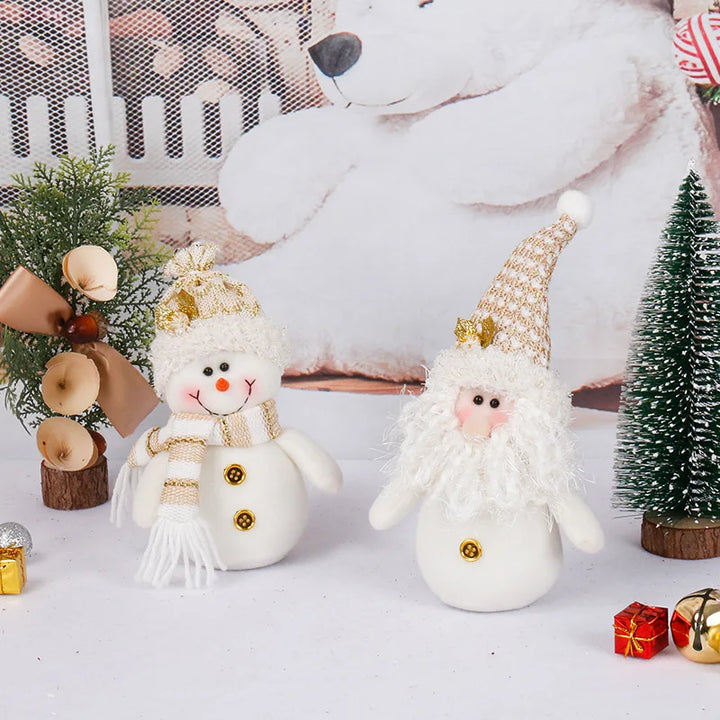 Navidad Natal Gift Snowman Doll Cloth Ornament Merry Christmas Decoration For Home 2024Xmas Pendent New Year 2025