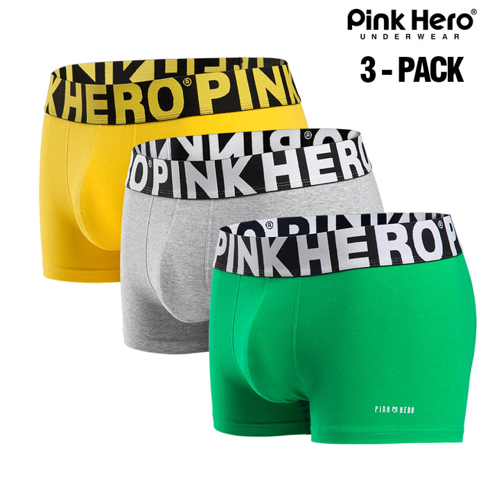 3 Pcs  PINKHERO  Underpants For Men,Including High Quality Comfy And Soft Cotton Underwear Boxer Briefs,Calzoncillos Hombre