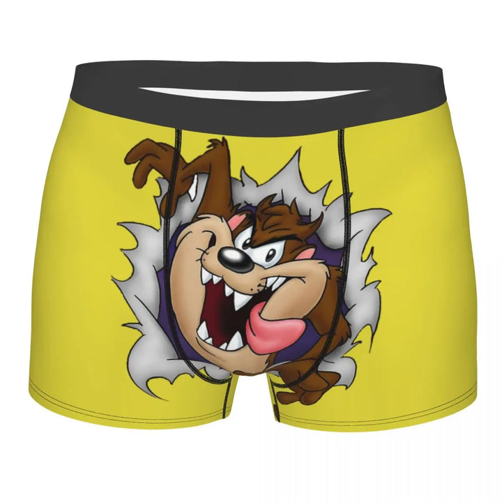 Tasmanian Devil Man's Boxer Briefs Underpants Taz Cartoon Anime Highly Breathable Top Quality Gift Idea