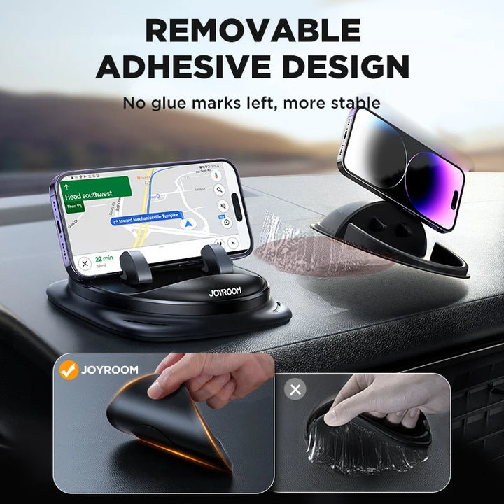 Joyroom Dashboard Car Phone Holder 360° Rotation Universal Car Phone Mount With Non-Slip Silicone For iPhone Samsung Smartphone