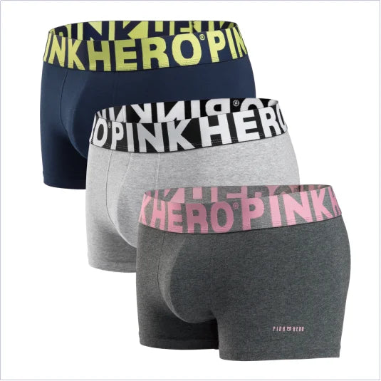 3 Pcs  PINKHERO  Underpants For Men,Including High Quality Comfy And Soft Cotton Underwear Boxer Briefs,Calzoncillos Hombre