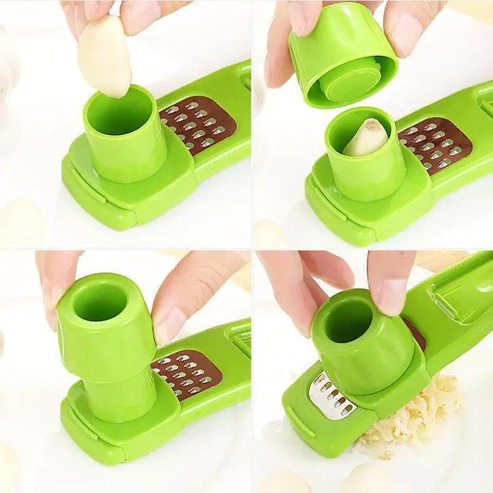 1PCS Garlic Crusher Press Multi-Functional Manual Ginger Garlic Grinding Grater Cutter Garlic Peeler Kitchen Tools