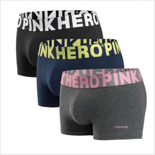 3 Pcs  PINKHERO  Underpants For Men,Including High Quality Comfy And Soft Cotton Underwear Boxer Briefs,Calzoncillos Hombre