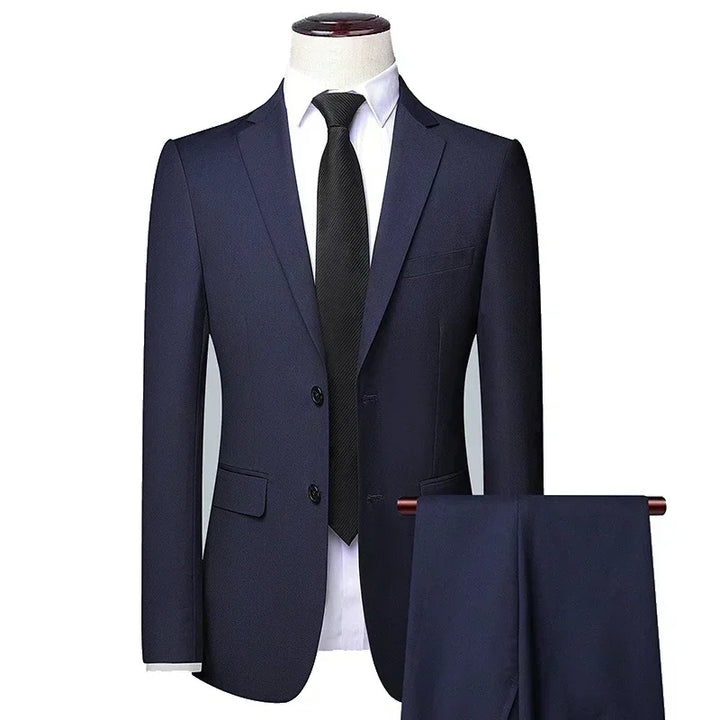 Men Suit Blazers For Wedding 3 Pieces 2 Sets Elegant High Quality Luxury Jackets Vest Pants 2024 Formal Coats Classic Costume