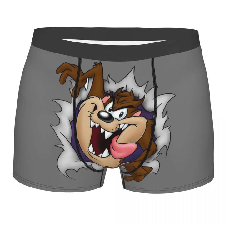 Tasmanian Devil Man's Boxer Briefs Underpants Taz Cartoon Anime Highly Breathable Top Quality Gift Idea