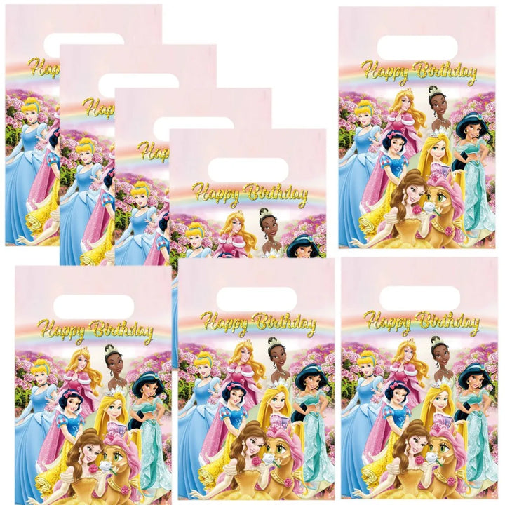 Disney Princess Baby Shower Party Favor Gift Bags Snow White Candy Bag Handle Loot Bags Princess Theme Birthday Party Decoration