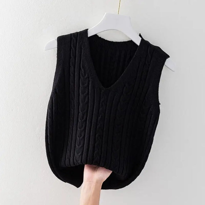 Knitwear Women's Fashion sweater vest Spring Autumn Style Outer Loose Sleeveless Undershirt Sweater Vest Women top