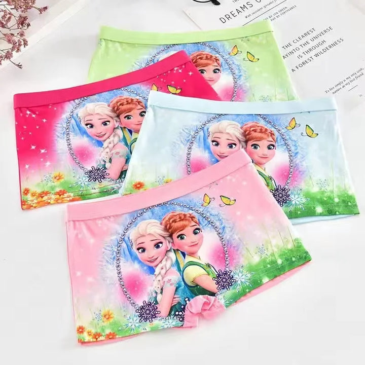 4Pcs/Lot Children Underpant Baby Boy Cartoon Frozen Elsa Spiderman Sofia McQueen Cars Kid Underwear for Girl Boxer Brief Panties