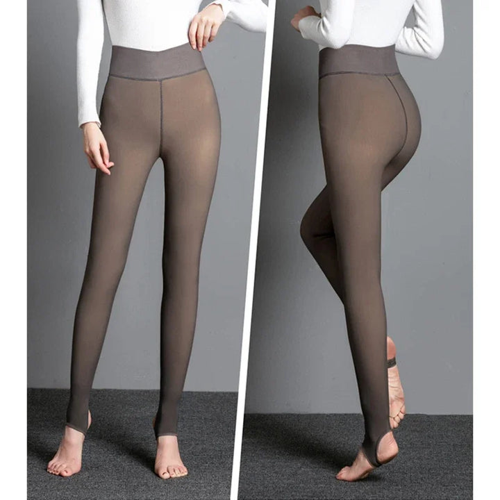 Warm Leggings Women Pantyhose Winter Warm Thick Translucent Tights Sexy High Waist Elasticity Fleece Thermal Stockings Female