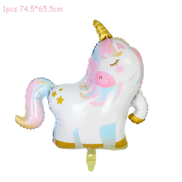 1 Set Unicorn Party Balloons Birthday Baloon Unicorn Decoration Latex Confetti Balloon Birthday Party Decoration Balloons Kids