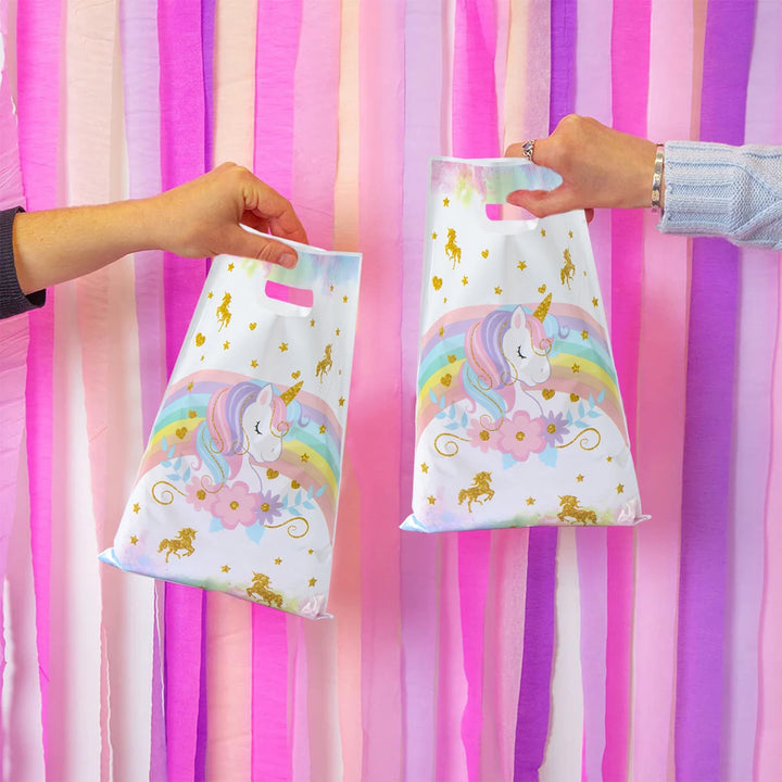 10/25/50pcs Handbag Candy Bags Unicorn Birthday Party Decor Kids Gift Packing Bag 1st Birthday Baby Shower Girl Party Supplies