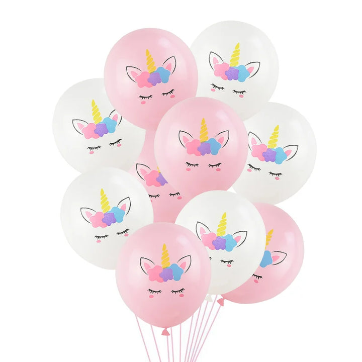 1 Set Unicorn Party Balloons Birthday Baloon Unicorn Decoration Latex Confetti Balloon Birthday Party Decoration Balloons Kids