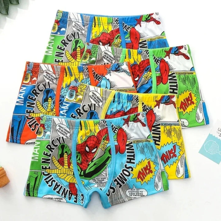 4pcs Disney Frozen Girls Underwear Spiderman Children's Panties Cartoon Cotton Avenger Boys Boxers Child Underpants